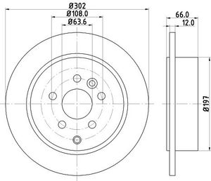 Remschijf Gecoat 54627PRO 8DD355118911