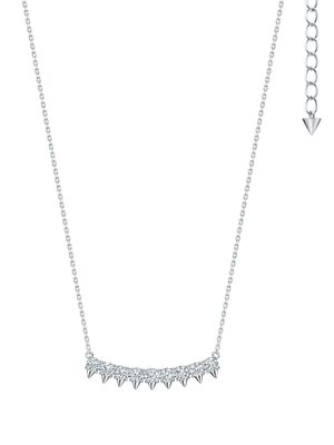 TASAKI collier Collection Line Danger en or blanc 18ct pavé de diamants - Argent