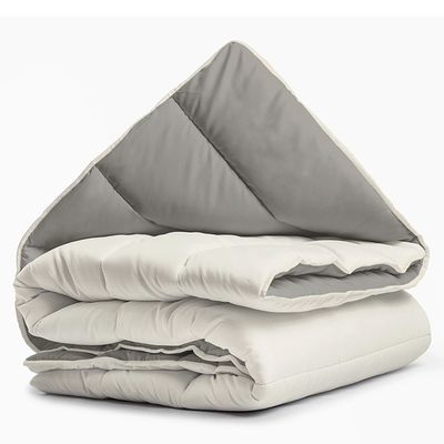 Dekbed zonder Overtrek - All Year - Creme/Khaki (Warmteklasse 2)-Lits-Jumeaux (240x200 cm)