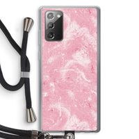 Abstract Painting Pink: Samsung Galaxy Note 20 / Note 20 5G Transparant Hoesje met koord