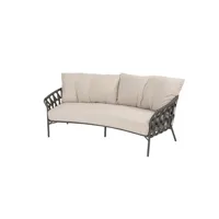 Loungebank Albareto Antraciet 2.5 zits Kussens 4SO Organisch Bank Buiten Tuin 4 Seasons Outdoor Loungebank Albareto Antraciet 2.5 zits Kussens 4SO Organisch Bank Buiten Tuin 4 Seasons Outdoor