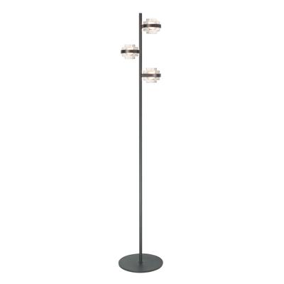 Highlight VloerlampDynasty zwart 3-lichts helder glas - V4508.20