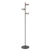 Highlight VloerlampDynasty zwart 3-lichts helder glas - V4508.20