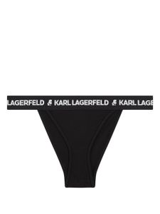 Karl Lagerfeld culotte à taille à logo - Noir