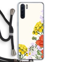 Wilde bloemen: Oppo A91 Transparant Hoesje met koord