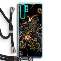 Huilende Wolf: Huawei P30 Pro Transparant Hoesje met koord