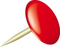 Alco al-151-12 punaises sun 9,5mm messing doos a 100 stuks rood