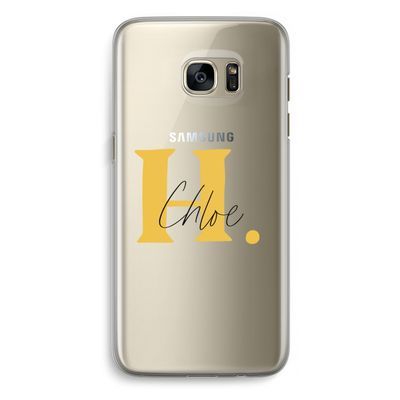 Amber Script: Samsung Galaxy S7 Edge Transparant Hoesje