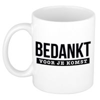 Bedankt voor je komst cadeau mok / beker 300 ml - thumbnail