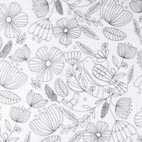 Differnz Flower douchegordijn 100% polyester - verzwaarde onderzoom - 120 x 200 cm - zwart/wit Differnz Flower douchegordijn 100% polyester - verzwaarde onderzoom - 120 x 200 cm - zwart/wit