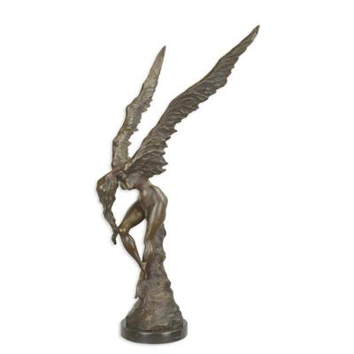 A BRONZE SCULPTURE OF THE WINGED NUDE