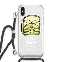Avo Good Day: iPhone X Transparant Hoesje met koord