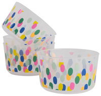 HEMA Plastic Bakjes Herbruikbaar - Ø11 Cm - Confetti - 4 Stuks - thumbnail