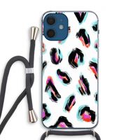 Cheetah color: iPhone 12 Transparant Hoesje met koord