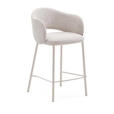 Kave Home Maina barkruk H65 dik chenille Beige