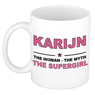Karijn The woman, The myth the supergirl collega kado mokken/bekers 300 ml