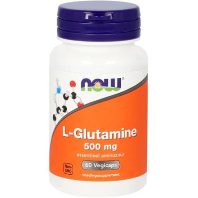 NOW L-Glutamine 500mg 60 Vegetarische capsules