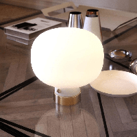 Tafellamp opaal glas modern &apos;Raito&apos; DFTP E27 fitting 20 cm
