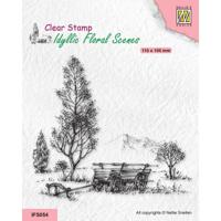 Nellie's Choice • idyllic floral scenes clear stempel meadow with cart