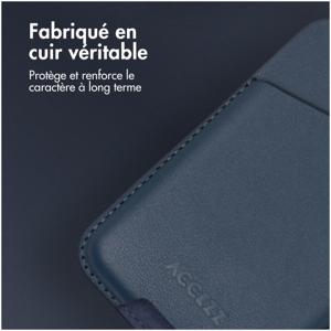 Accezz Accezz Leather Cardholder MagSafe - Kaarthouder met MagSafe - Nightfall Blue Telefoonhoesje Blauw