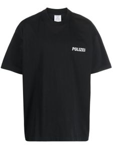 VETEMENTS Katoenen T-shirt - Zwart