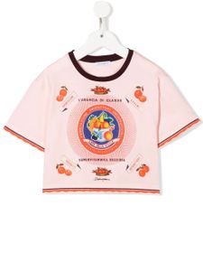 Dolce & Gabbana Kids t-shirt imprimé à manches courtes - Rose