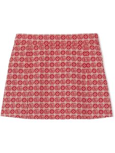 Gucci Kids jupe à motif GG en jacquard - Rouge