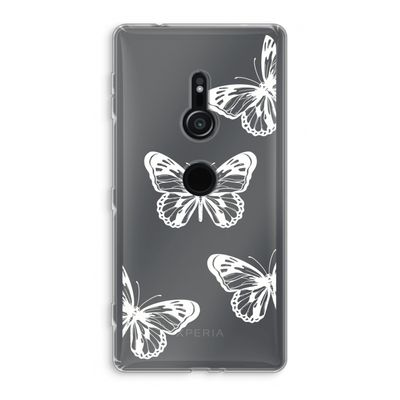 White butterfly: Sony Xperia XZ2 Transparant Hoesje