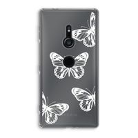 White butterfly: Sony Xperia XZ2 Transparant Hoesje