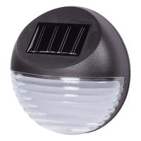 Solar LED verlichting - 4x stuks - voor huis/muur/schutting - 11 cm - zwart - thumbnail