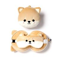 Ty Relaxeazzz pluche shiba inu rond reiskussen & slaapmask