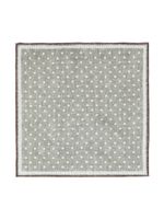 Brunello Cucinelli foulard en soie à imprimé géométrique - Gris