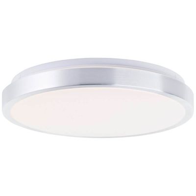 Brilliant Nikkel plafondlamp Livius met wit Ø 33cm G80561A21