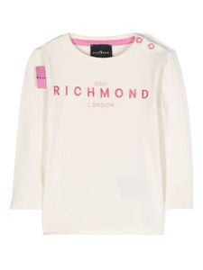 John Richmond Junior t-shirt à logo brodé - Blanc