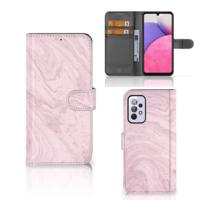 Samsung Galaxy A33 5G | Bookcase | Marble Pink - Origineel Cadeau Vriendin | Portemonnee hoesje