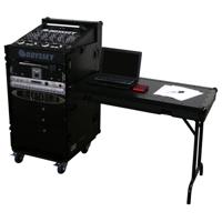 Odyssey Innovative Designs Pro Combo Rack with Side Table and Casters DJ-tafel