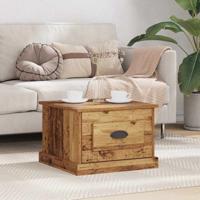 Salontafel with Drawer Oud hout 50 x 50 x 35 cm Bewerkt hout