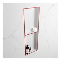 Wandnis Solid Surface Easy | In- en opbouw | 30x150x8 cm | 2 vakken | Fire/Talc Wandnis Solid Surface Easy | In- en opbouw | 30x150x8 cm | 2 vakken | Fire/Talc