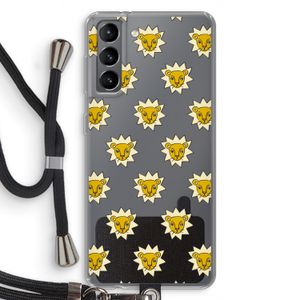 Leeuwenkoppen: Samsung Galaxy S21 Transparant Hoesje met koord