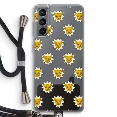 Leeuwenkoppen: Samsung Galaxy S21 Transparant Hoesje met koord
