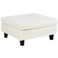 Beliani - UNSTAD - Hocker - Wit - Polyester