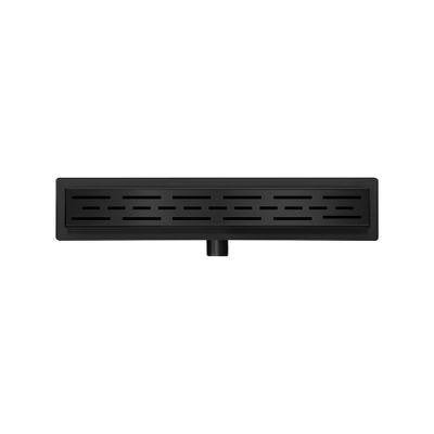 Douchegoot Wiesbaden 50 cm | Met flens en rooster | Mat zwart