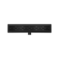 Douchegoot Wiesbaden 50 cm | Met flens en rooster | Mat zwart