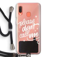 Don't call: Samsung Galaxy A20e Transparant Hoesje met koord