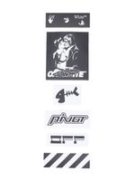 Off-White lot d'autocollants à logo imprimé - Blanc