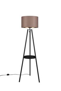 Trio Staande vloerlampColette zwart met taupe kap - R41561032