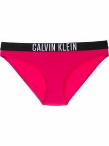 Calvin Klein bas de bikini à taille à logo - Rose