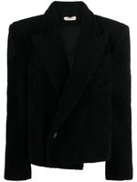 The Mannei blazer croisé Bert à logo brodé - Noir