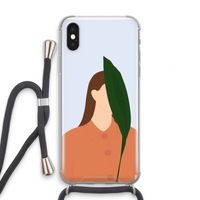 Leaf: iPhone X Transparant Hoesje met koord