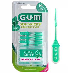 GUM Soft-Picks Comfort Flex Cool Mint Medium - 40 stuks
